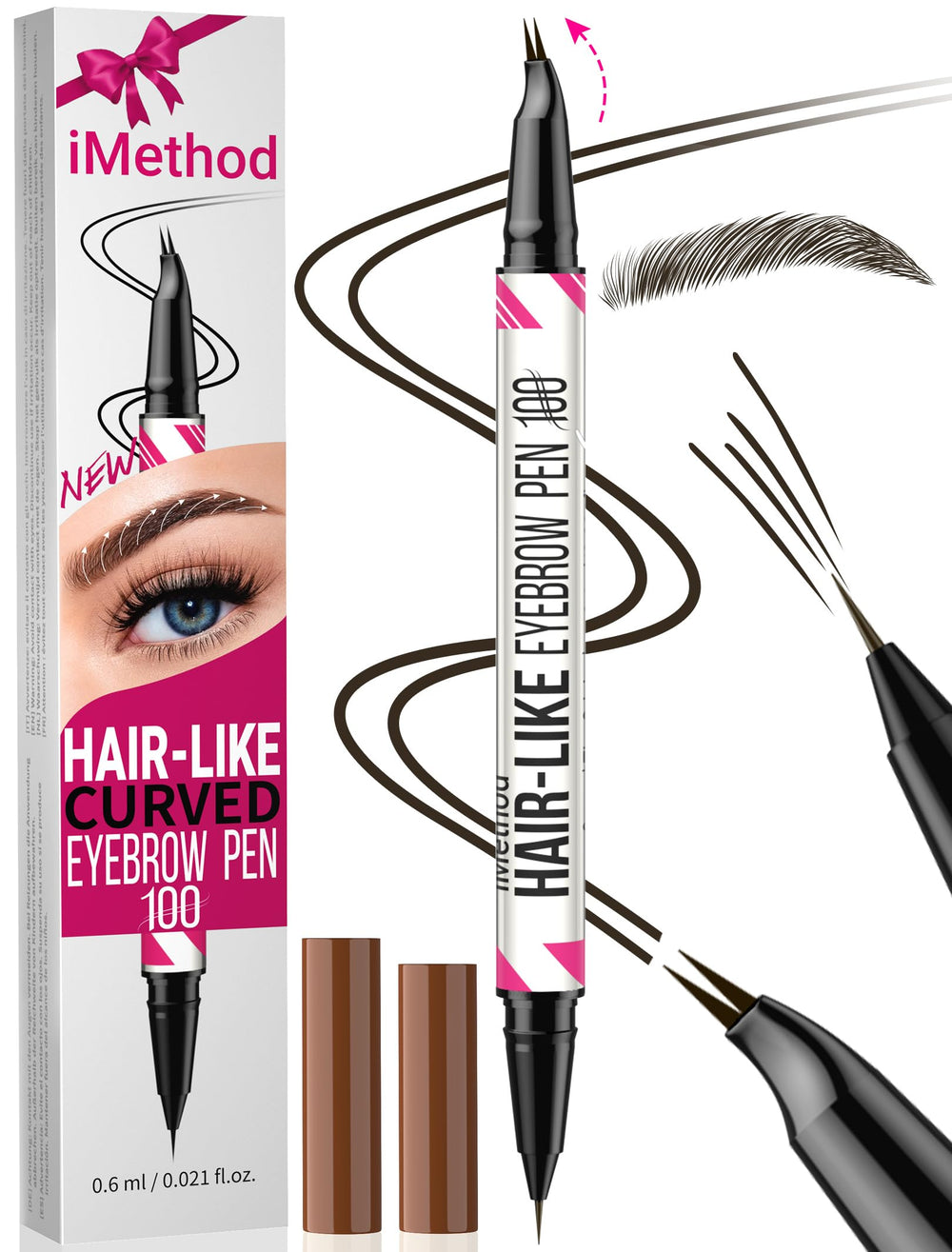 iMethod pluma cejas curva: trazo preciso para un aspecto natural.