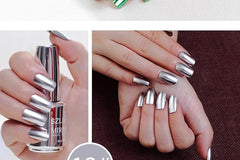 IMGDD Esmalte metálico con pincel, aplicación suave para uñas.