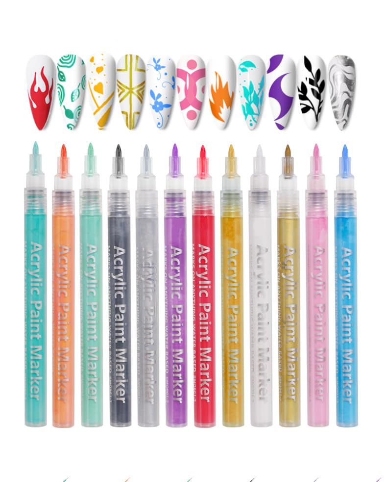 IMGDD Nail Art Pen White On Nails demonstrating easy DIY manicure.