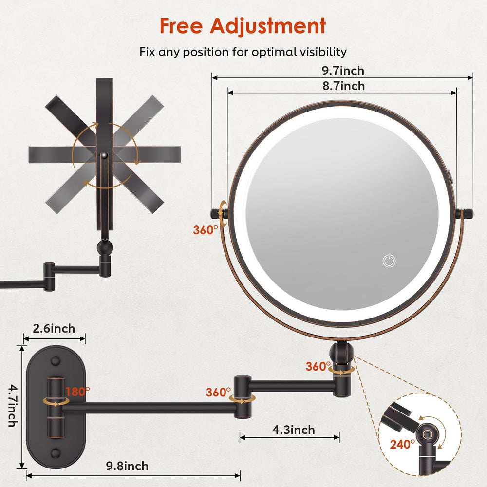 IMIKONA 360 degree rotation wall mount for full orientation in any room