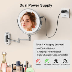 IMIKONA LED lighting with three color temperatures for versatile makeup viewing