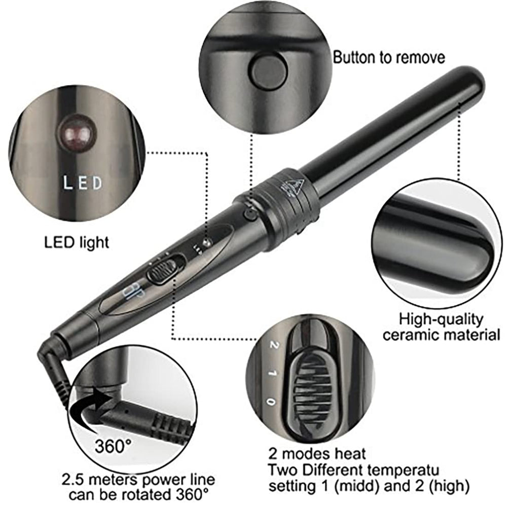 iMissiu Tourmaline 3 in 1 large barrel delivers loose, bouncy curls.