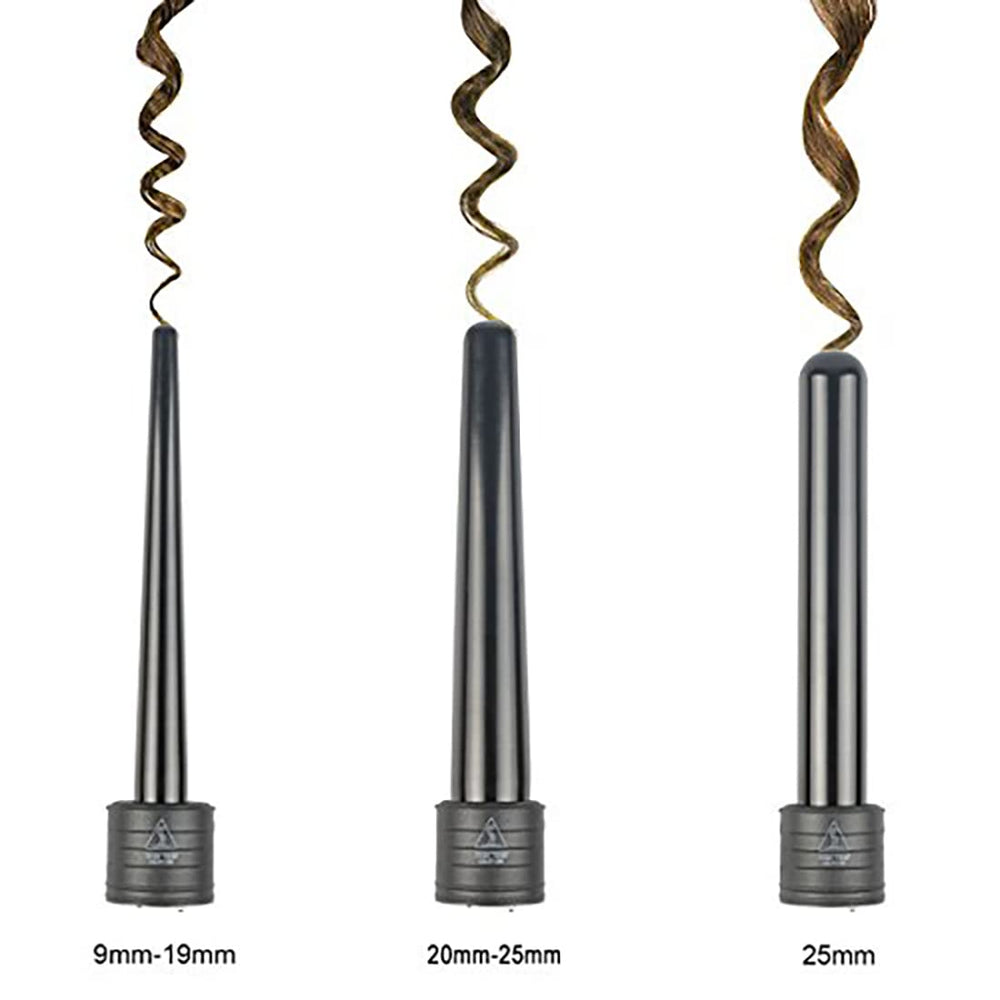 iMissiu Tourmaline 3 in 1 medium barrel creates natural waves with volume.