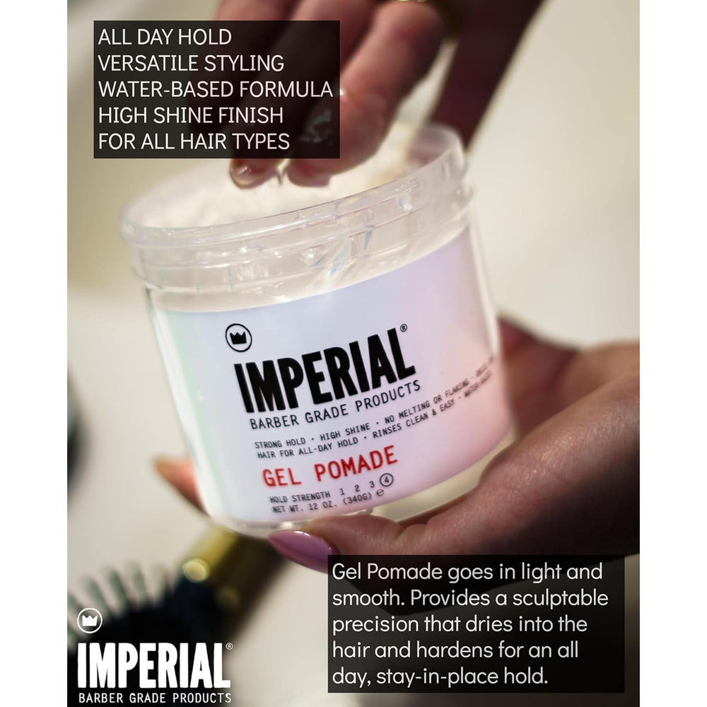 Side-profile styling with Imperial Gel Pomade for a polished look.