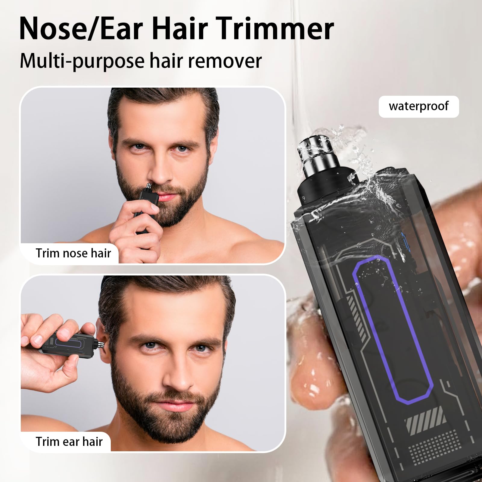IMPORX nose hair trimmer with 7500 RPM blades for precise, comfortable trims