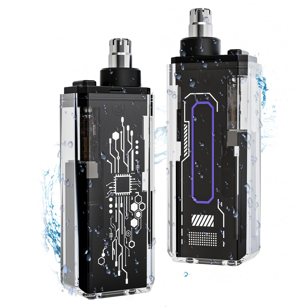 IMPORX nose hair trimmer with a transparent body for easy visual checks during grooming