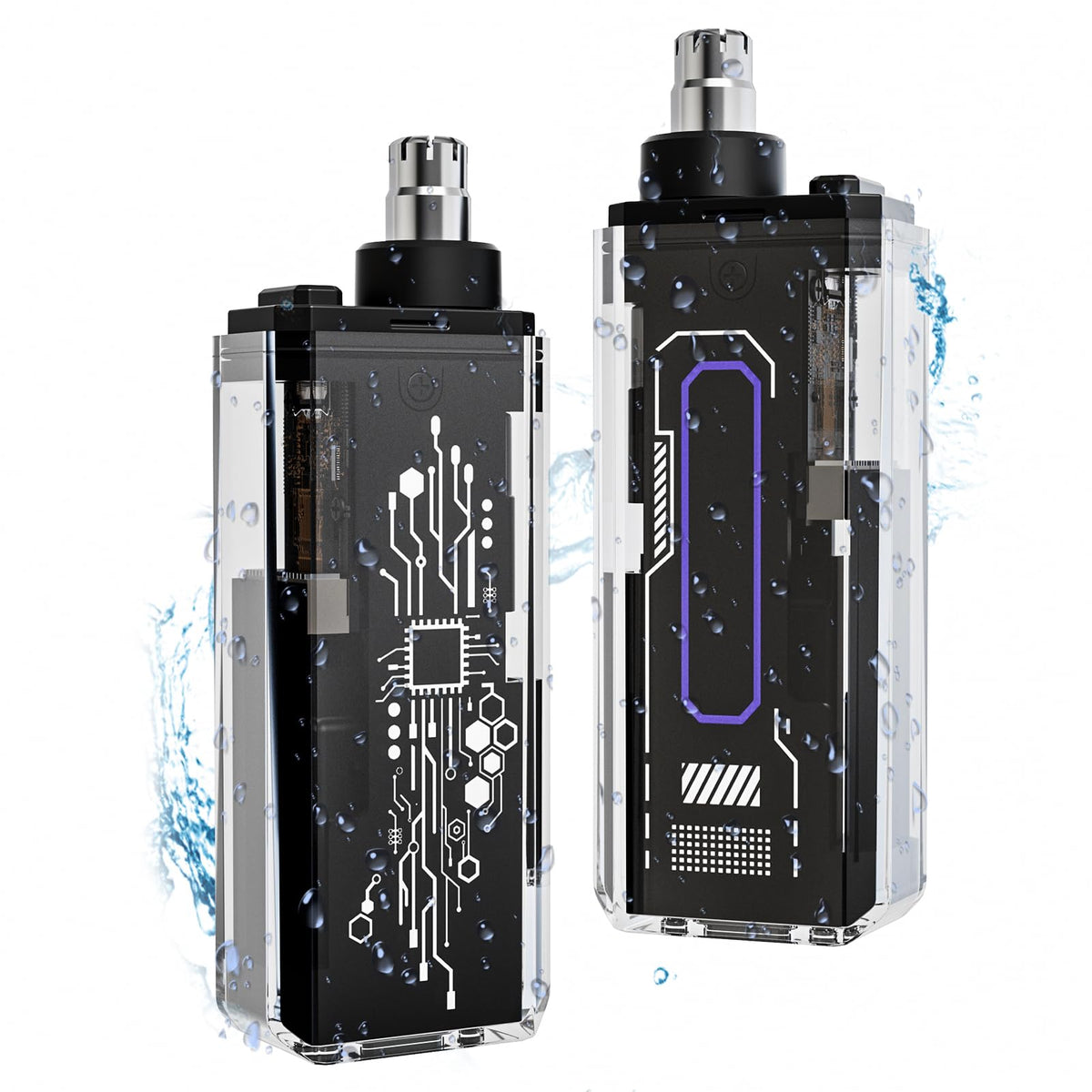 IMPORX nose hair trimmer with a transparent body for easy visual checks during grooming