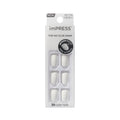 imPRESS No Glue Mani Press-On Nails Frosting White - Short Squoval, 30 Nails + Prep Kit
