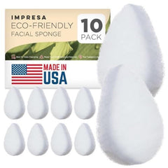IMPRESA face scrubber close-up showing gentle exfoliation for clean skin