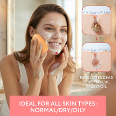 IMPRESA Face Scrubber Pads regular puff closeup highlights gentle texture for thorough cleansing