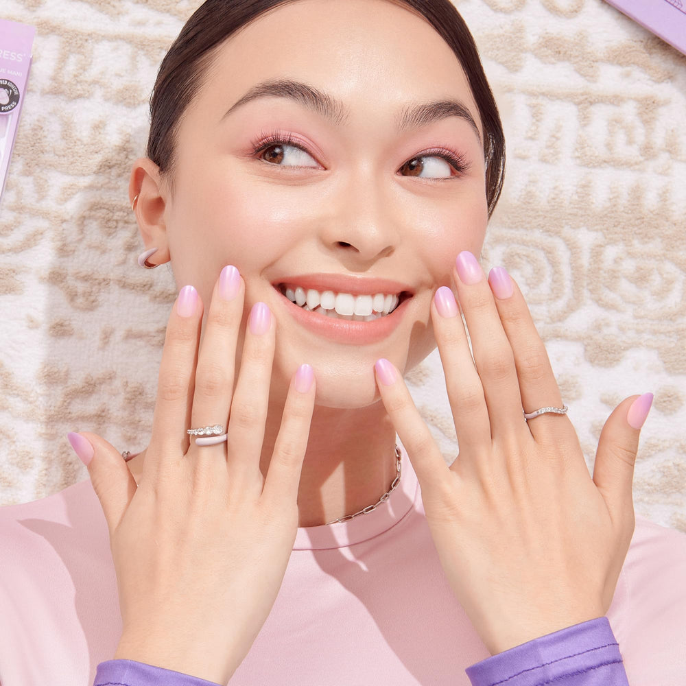 Chip-proof imPRESS nails in purple ombre