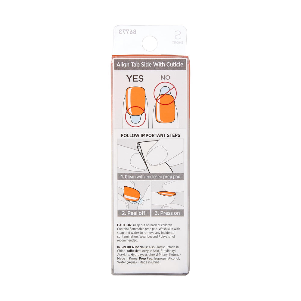 imPRESS Sweet Mango kit contents with 30 nails and tools