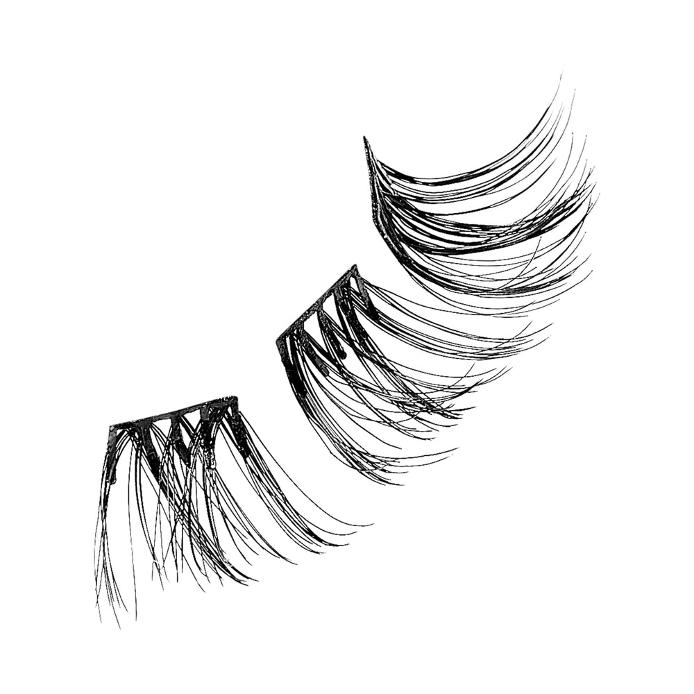 imPRESS Falsies lash extension kit visual compares natural to voluminous options