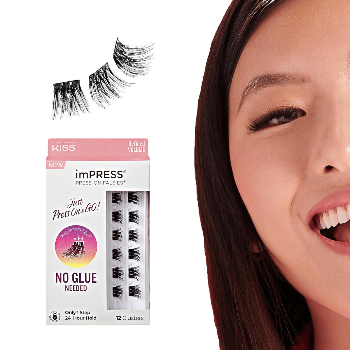 imPRESS Falsies press-on lashes 10–12mm for fast glam