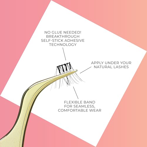 imPRESS Falsies lash application on eye shows a one-step, glue-free fit.