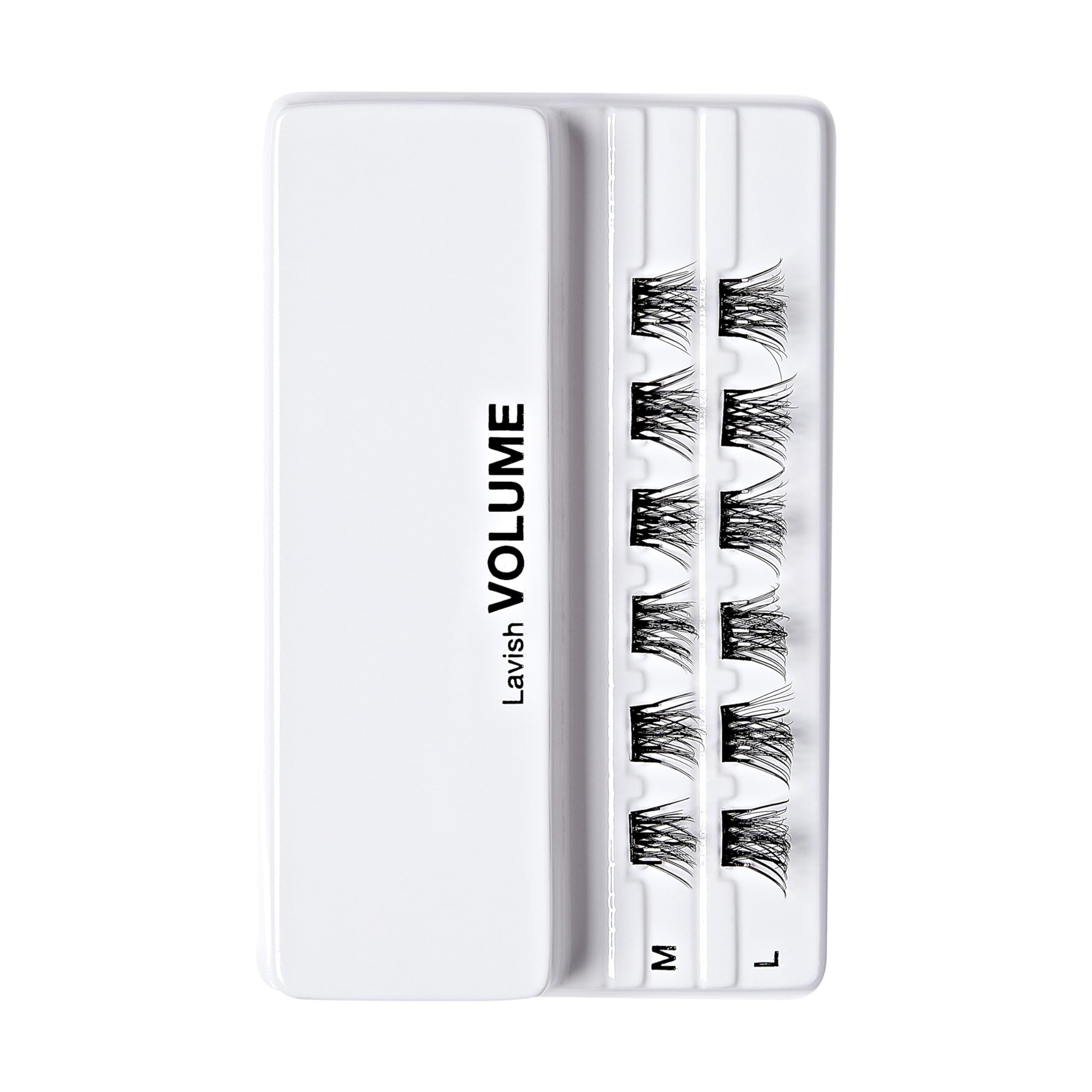 imPRESS Falsies packaging open reveals 12 clusters per pack for easy swaps.
