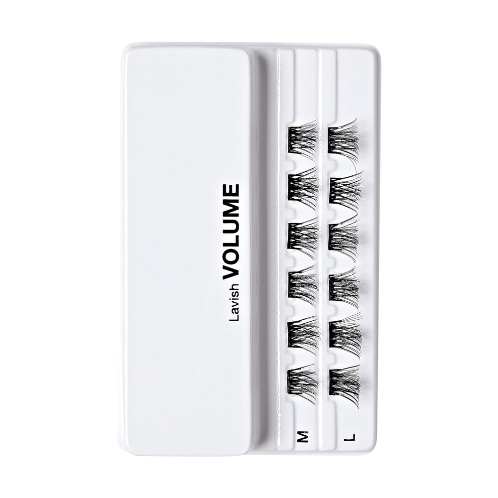 imPRESS Falsies packaging open reveals 12 clusters per pack for easy swaps.