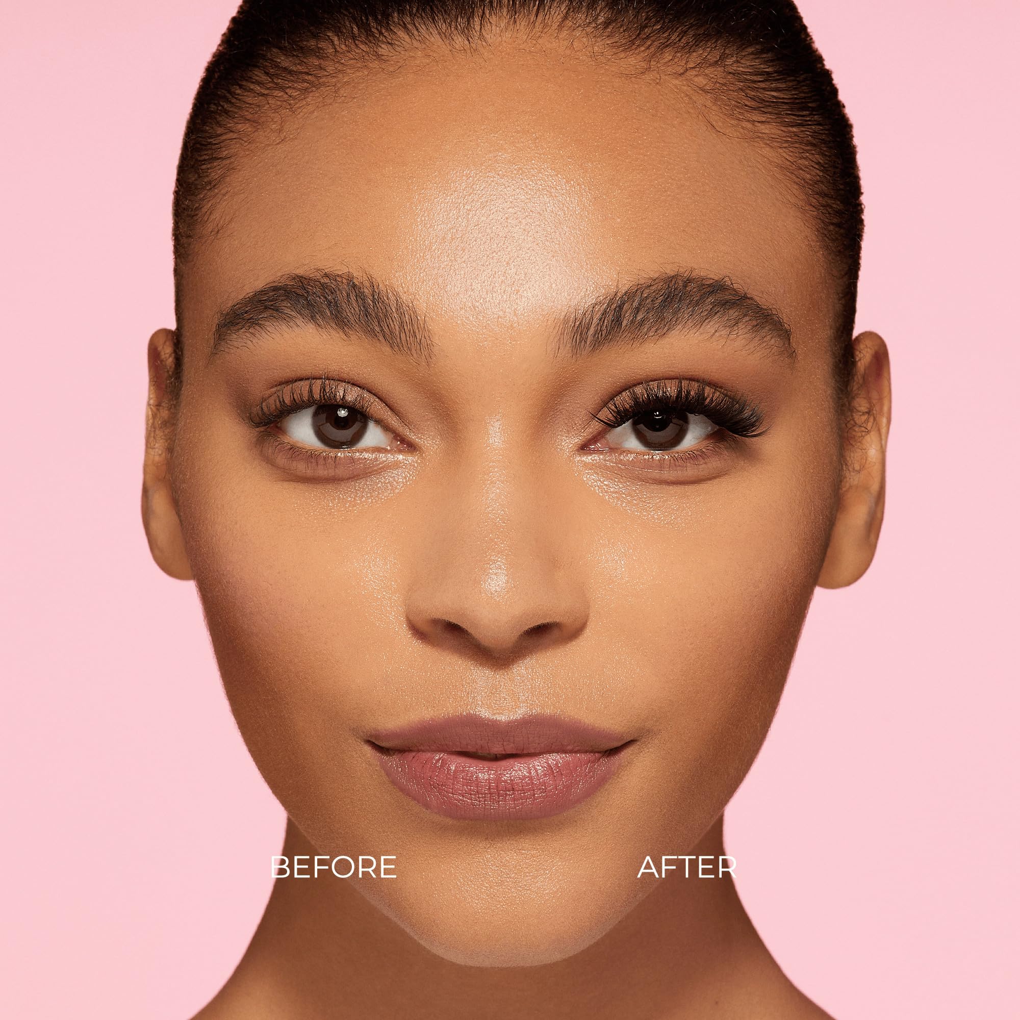 imPRESS Falsies wispy aesthetic demonstrates light, fluttery lash effect.