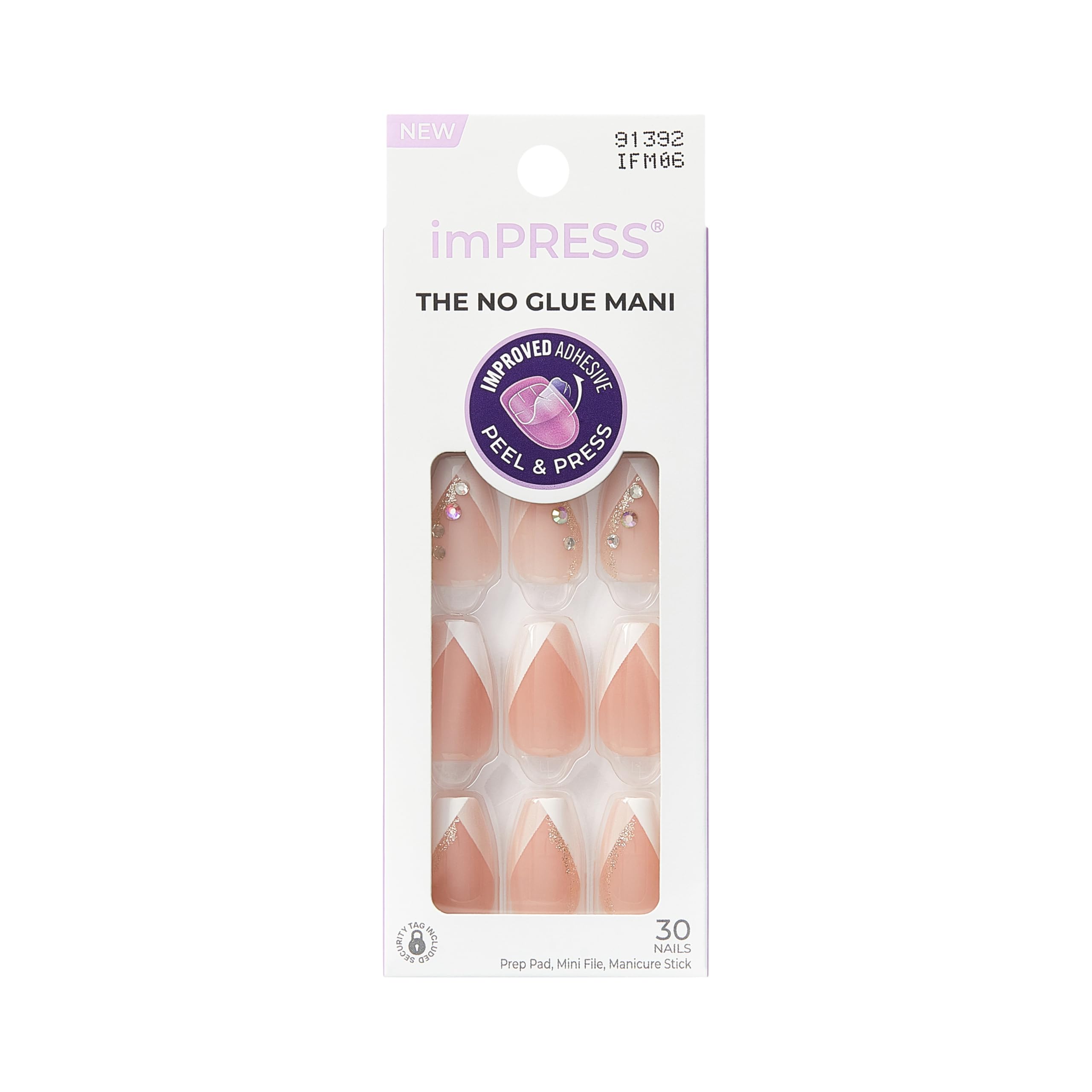 imPRESS Glimpse French nails 30-count kit for easy at-home manicure