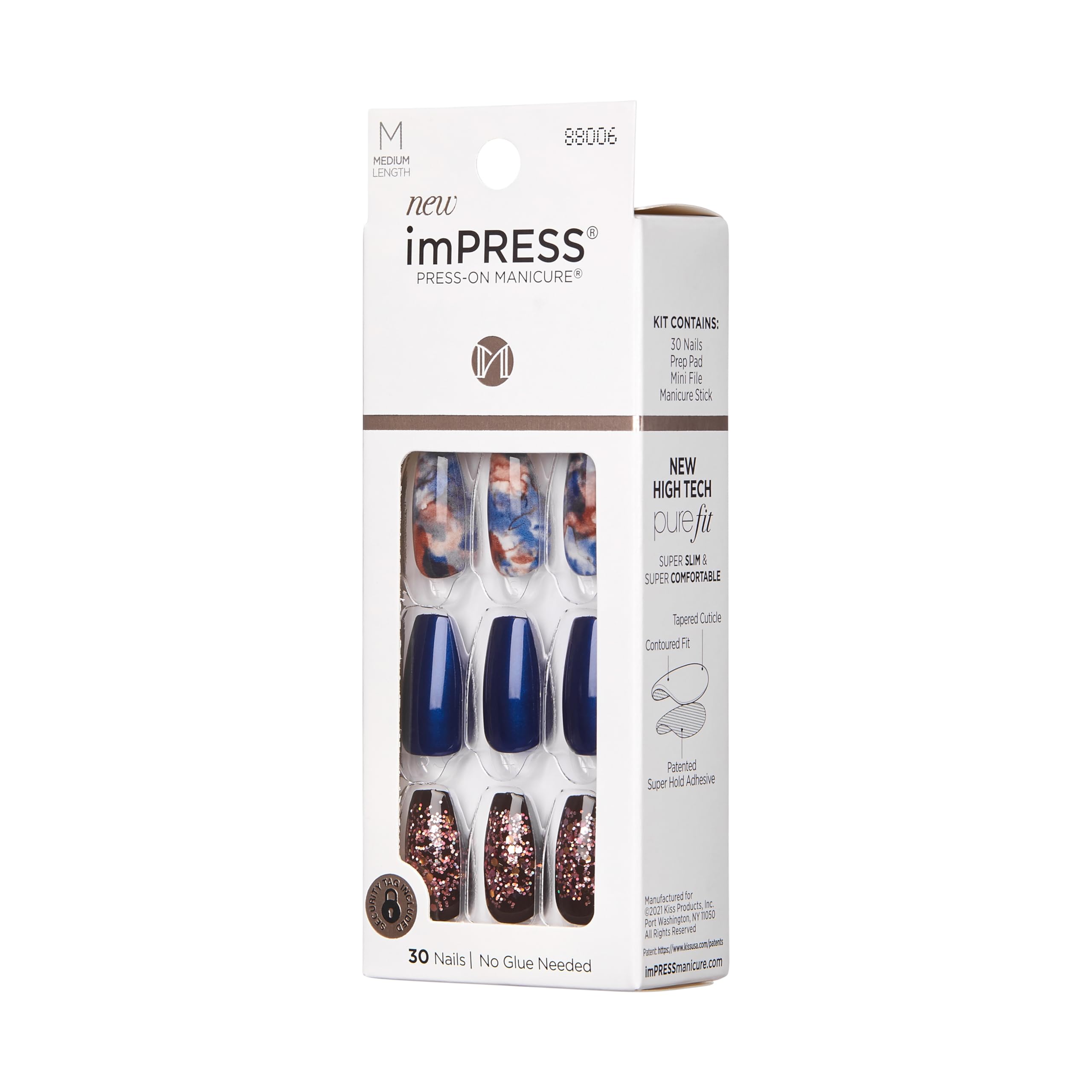 Nails worn during a busy day, showing durable, wear-ready look.