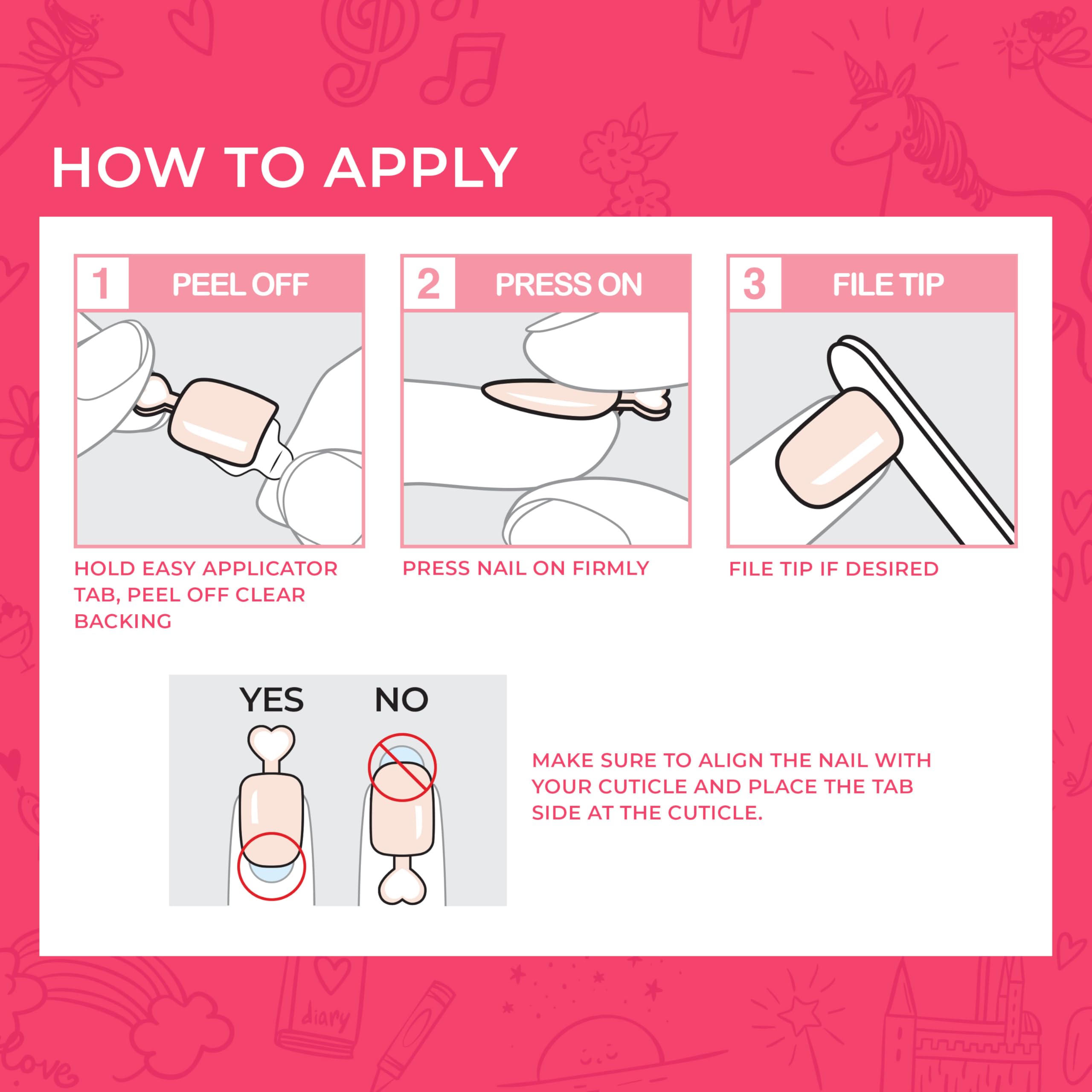 imPRESS kids-size squoval nails in pink for safe, mess-free play