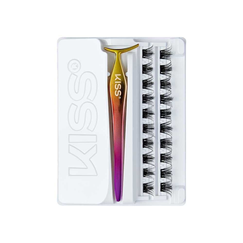 imPRESS Kiss Falsies 20-lash-clusters support 2–3 applications per kit.