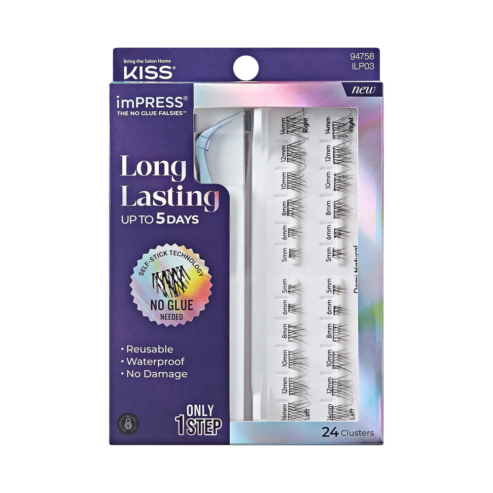 imPRESS Falsies demi-natural 5mm clusters for natural daily lash look