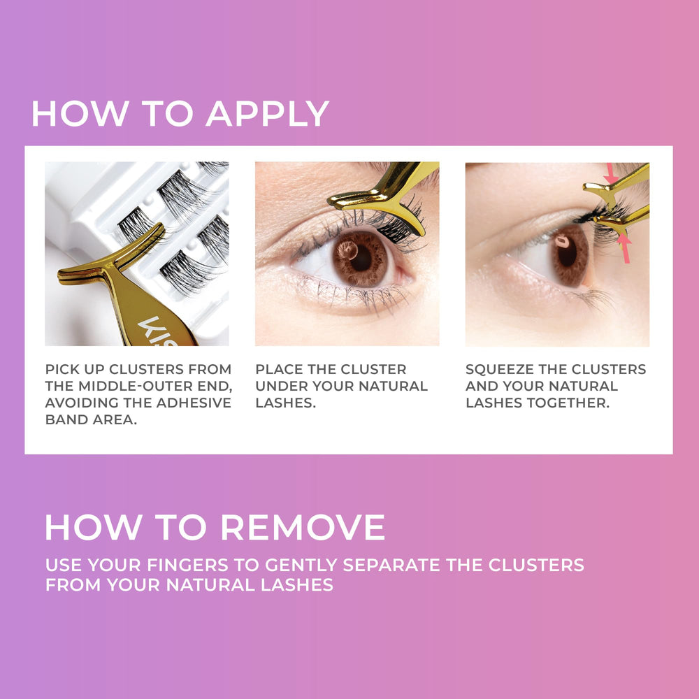 imPRESS Kiss Falsies non-stick applicator simplifies precise placement.