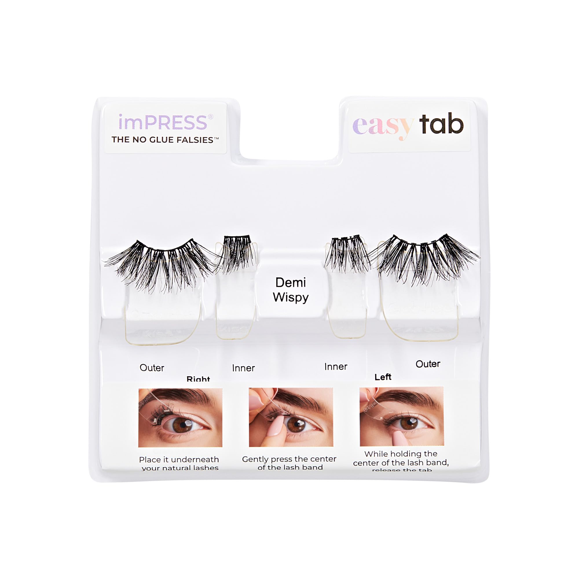 imPRESS KISS Falsies underlash look demonstrated on model