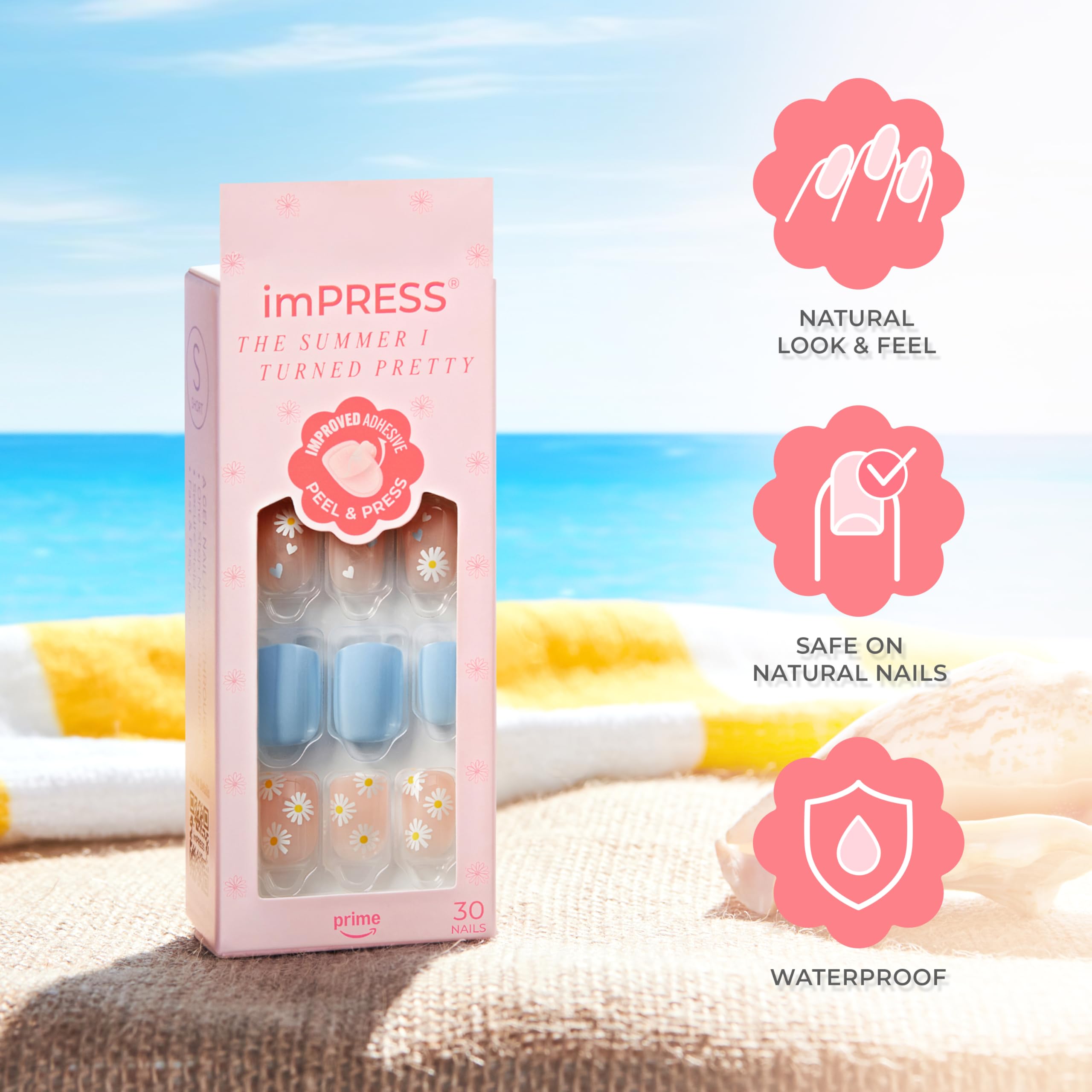 imPRESS Kiss prep pad for clean, precise nail prep prior to application.