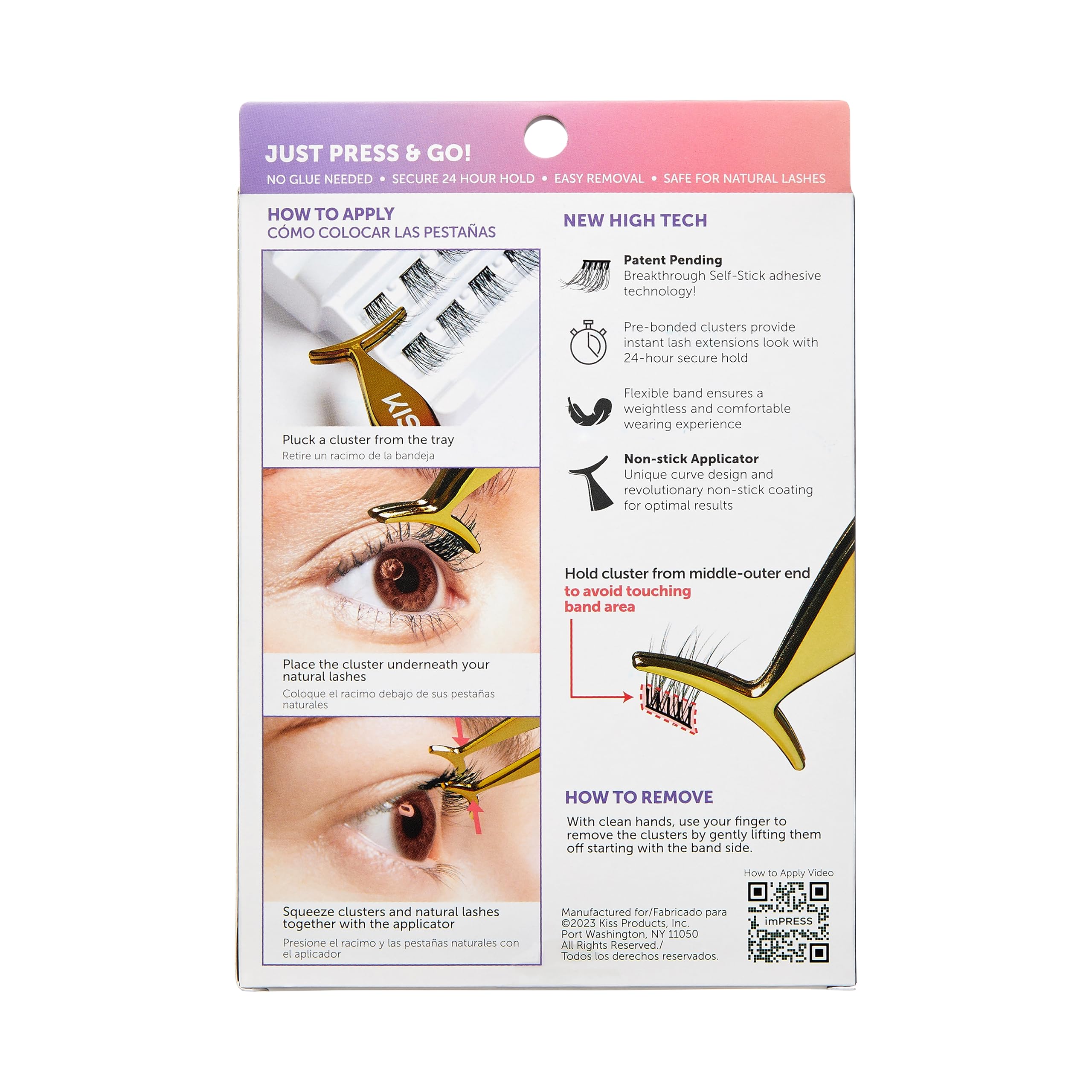 imPRESS KISS press-on application guides quick salon-like look in minutes