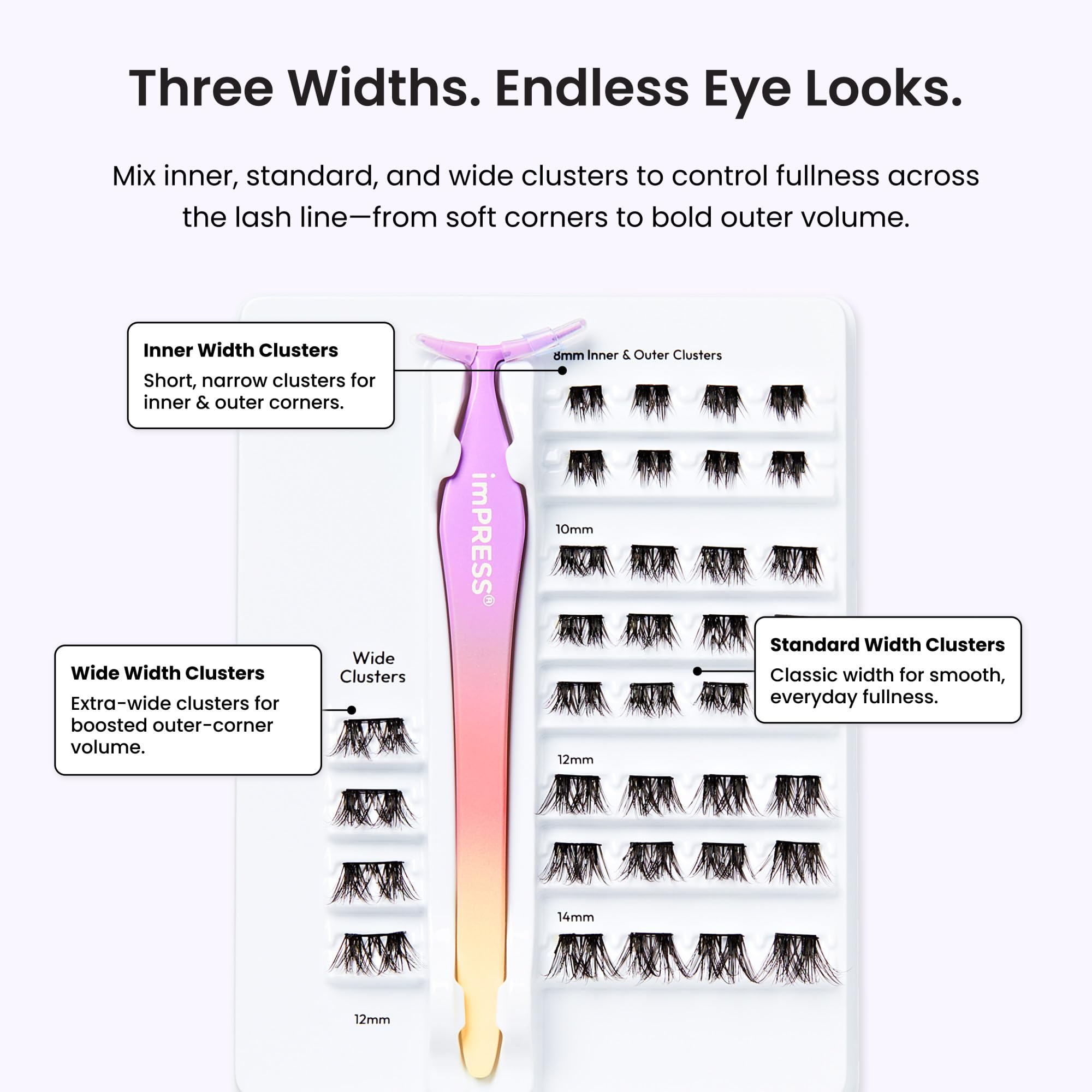 imPRESS KISS soft-fiber lashes offer lightweight comfort all day