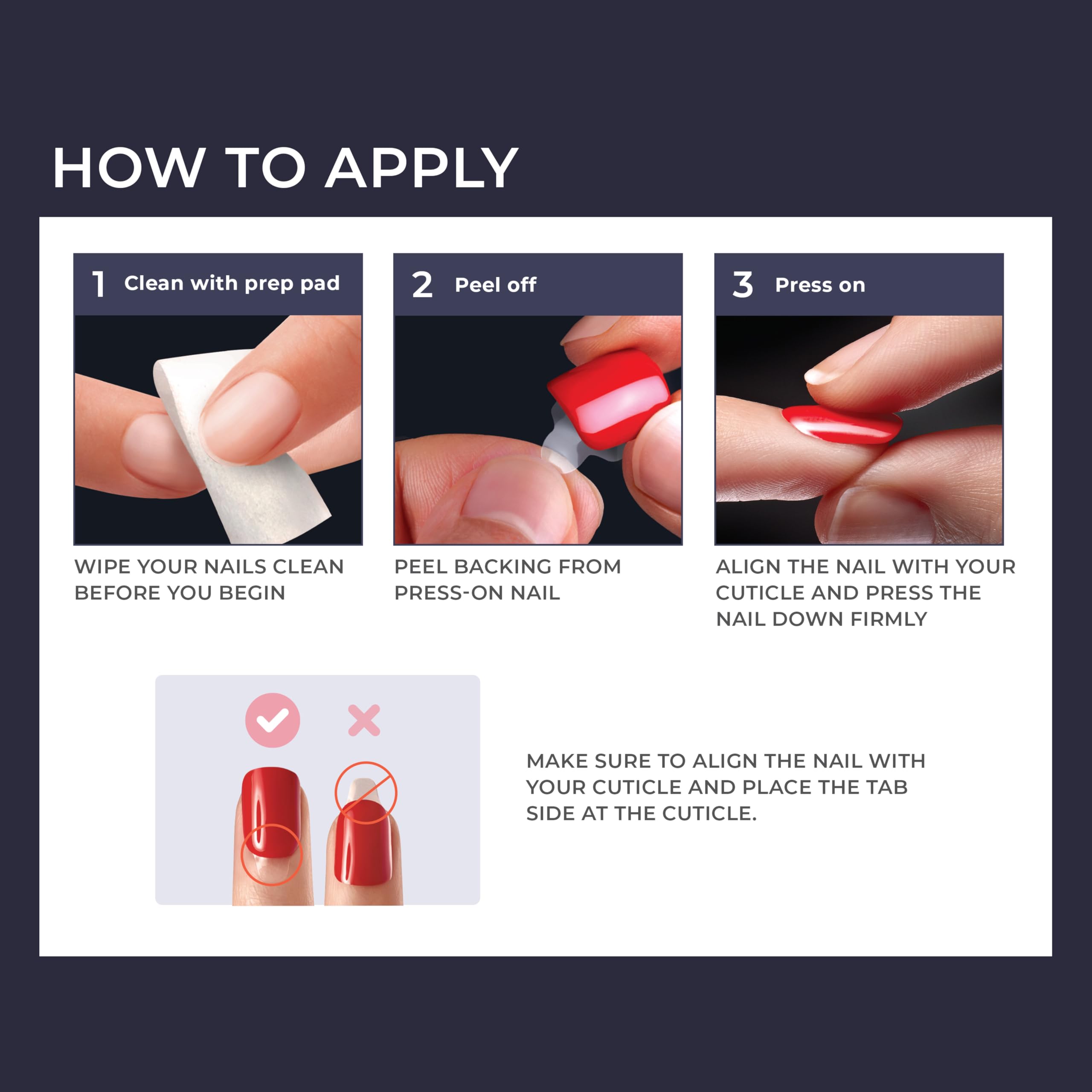 Kit imPRESS con 30 uñas y accesorios para manicura rápida en casa.