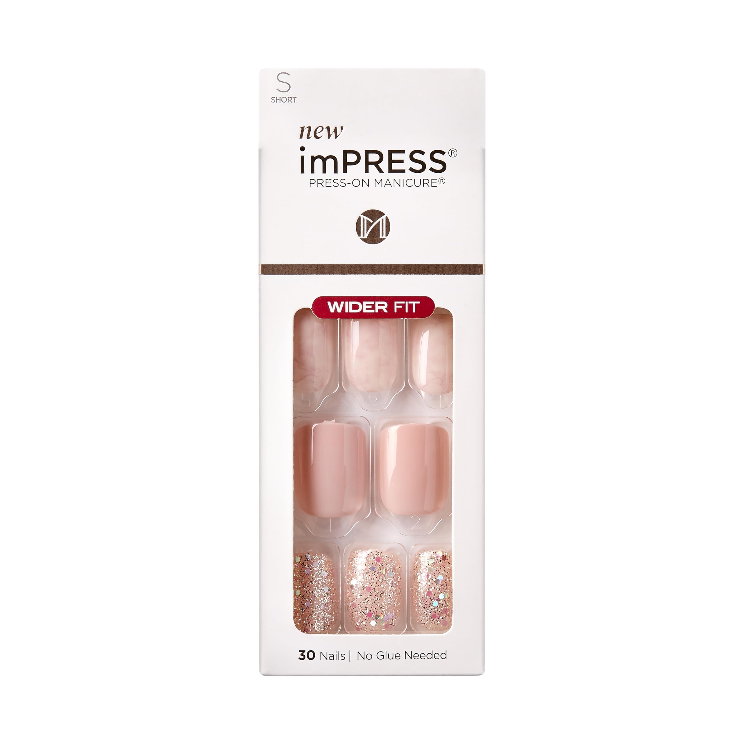 uñas adhesivas imPRESS kit de 30 piezas para manicura rápida