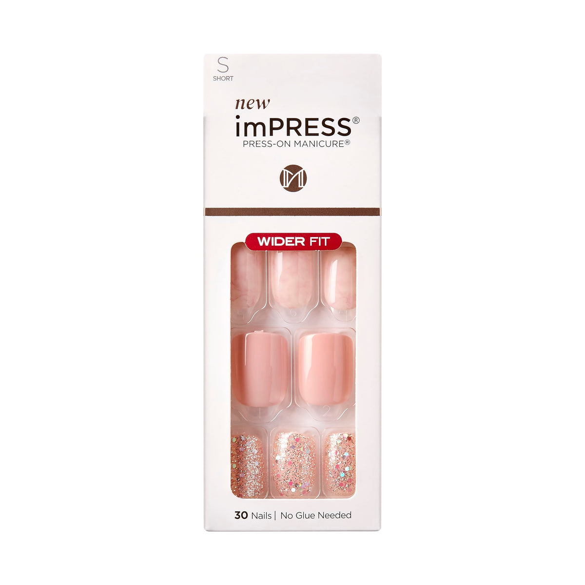 uñas adhesivas imPRESS kit de 30 piezas para manicura rápida