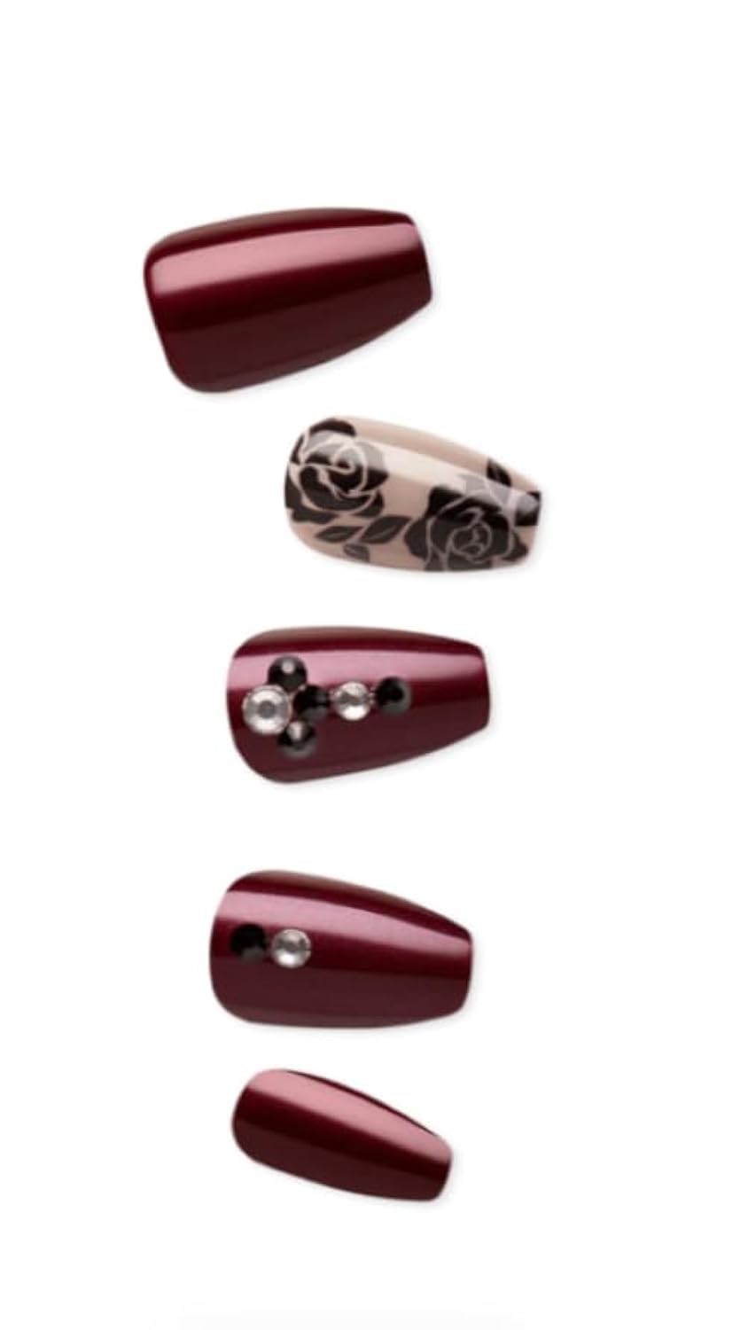 imPRESS Laced'up Rose Burgundy press-on nails for a quick, salon-worthy manicure.