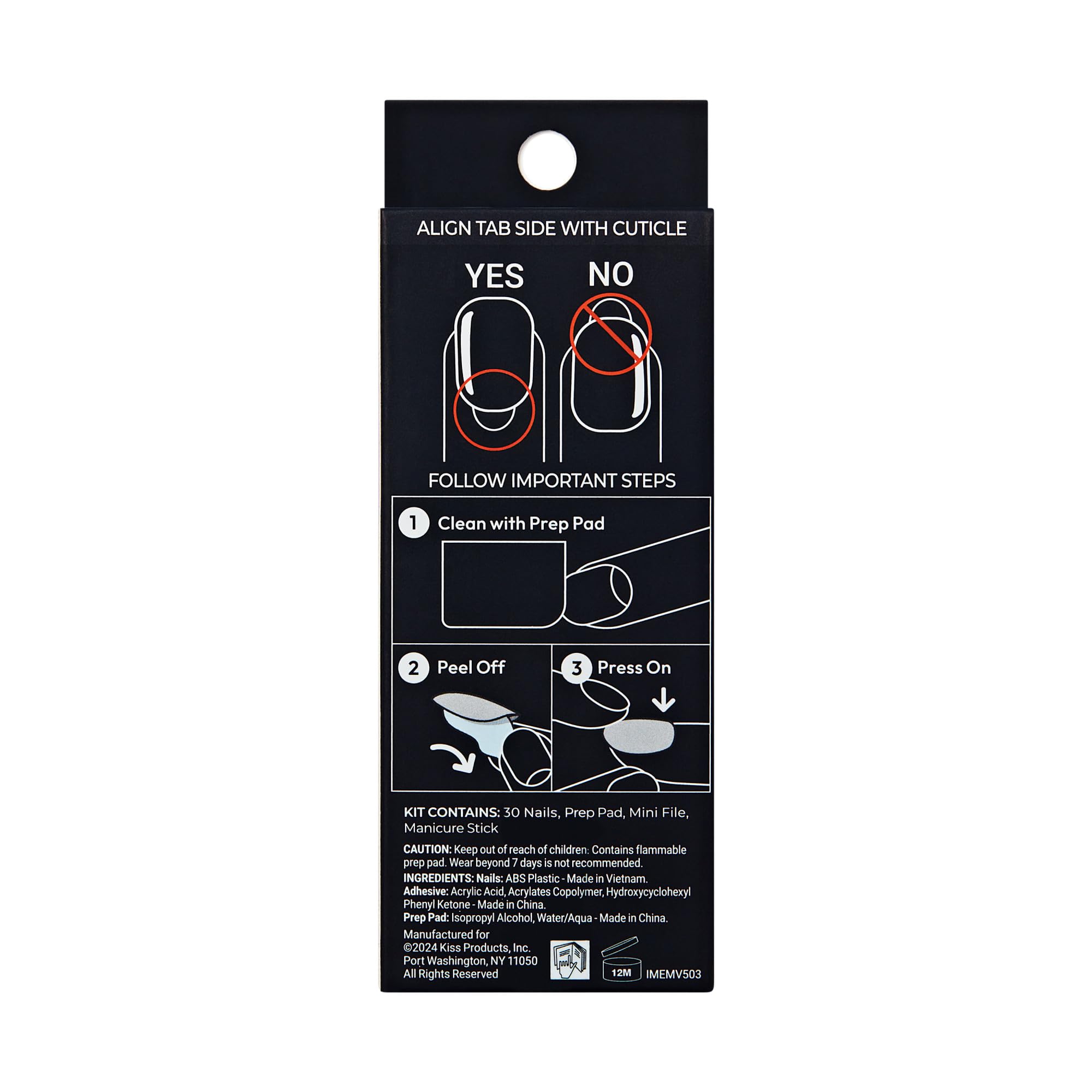 Lima mini y prep pad incluidos para preparar uñas antes de aplicar.