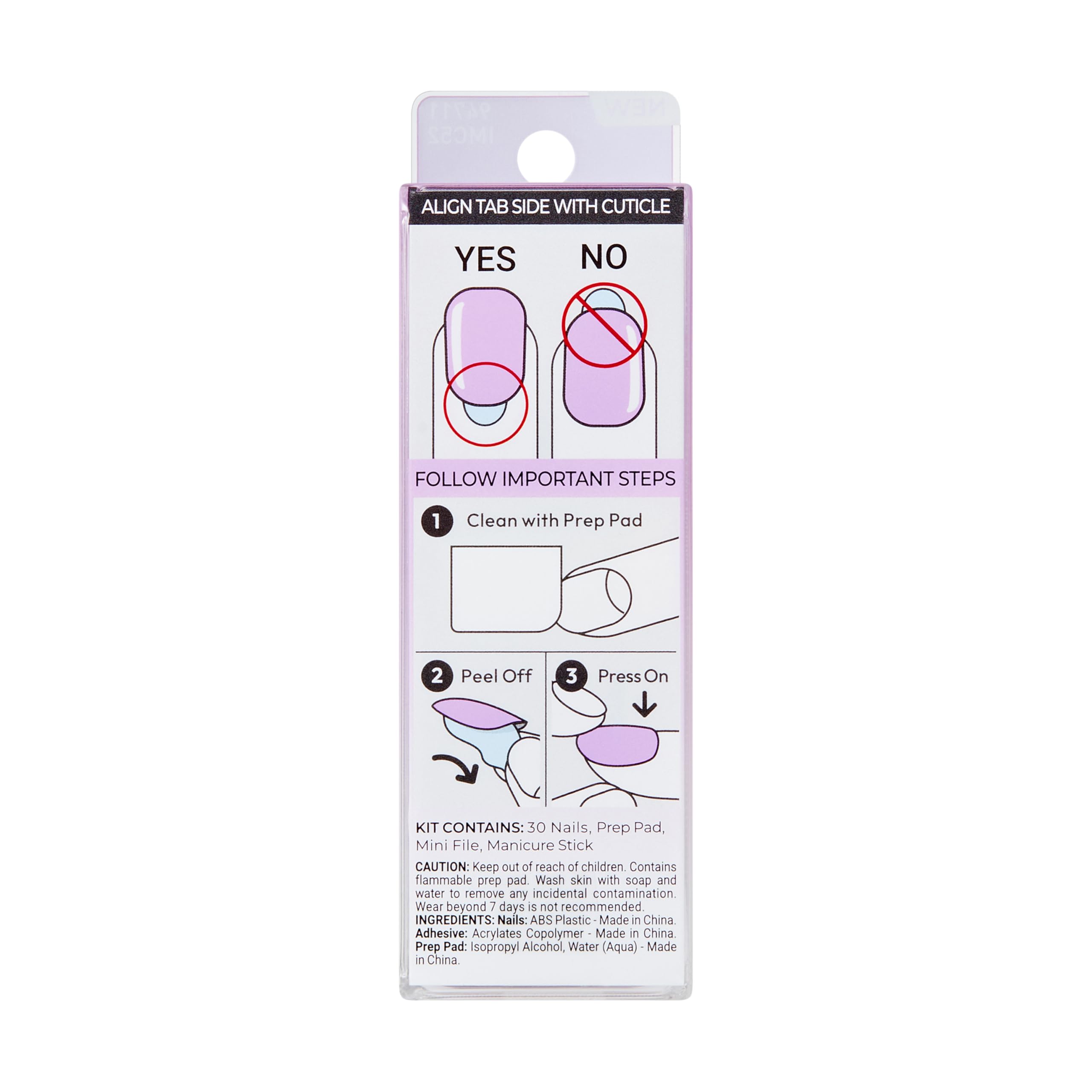 Manicure stick included for precise application with imPRESS