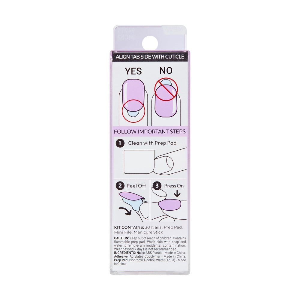 Manicure stick included for precise application with imPRESS