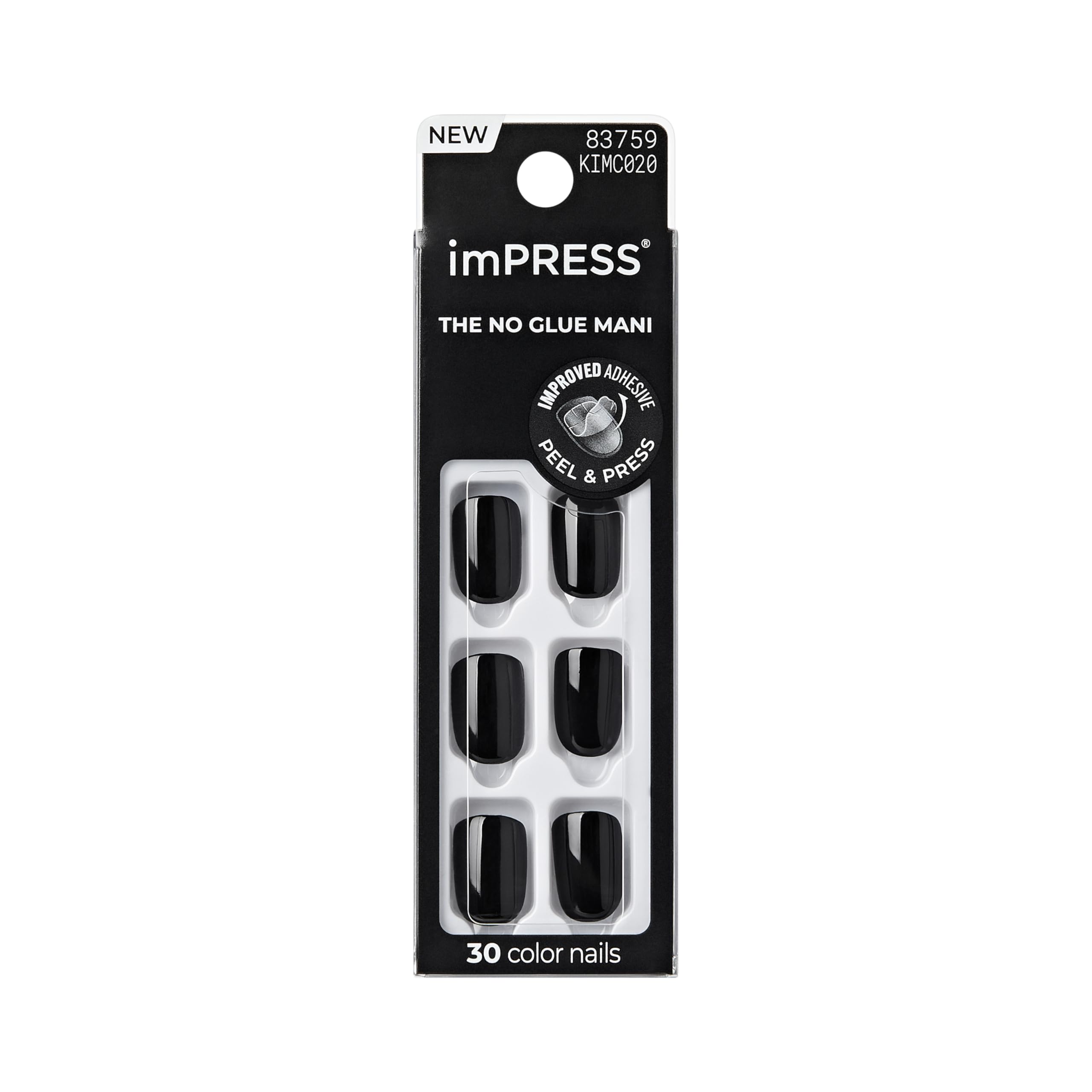 imPRESS uñas press negro: look elegante y práctico para cualquier ocasión.