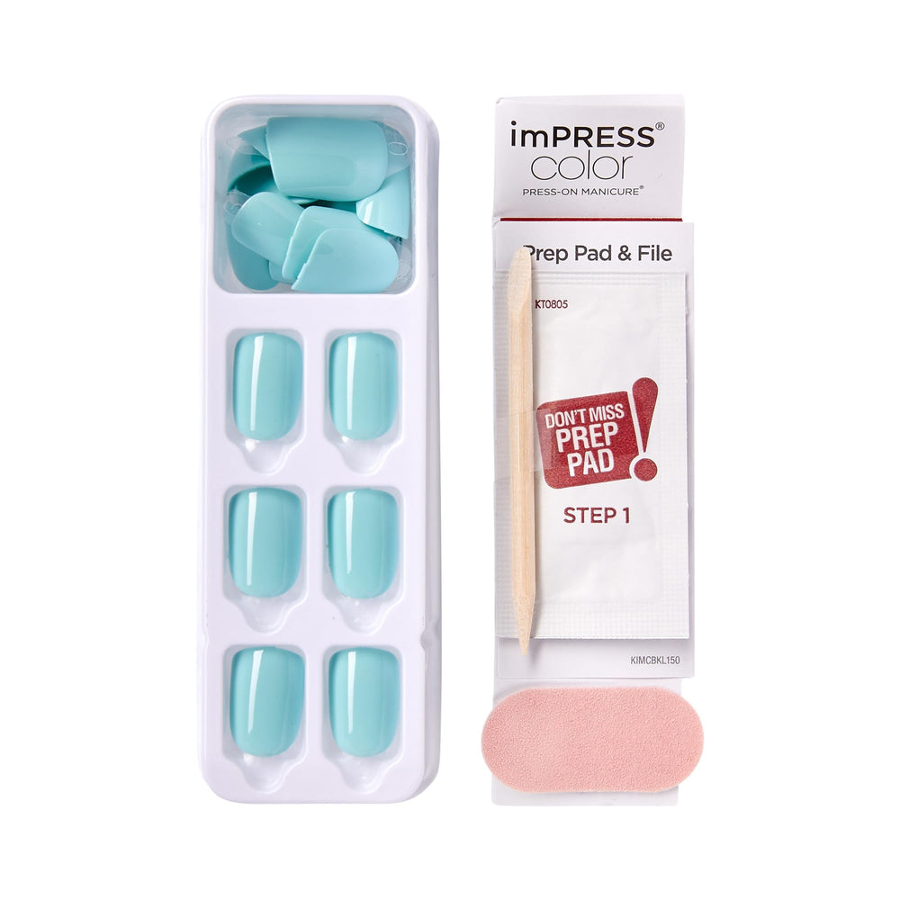imPRESS Includes 30 nails, prep pad, mini file, and cuticle stick.