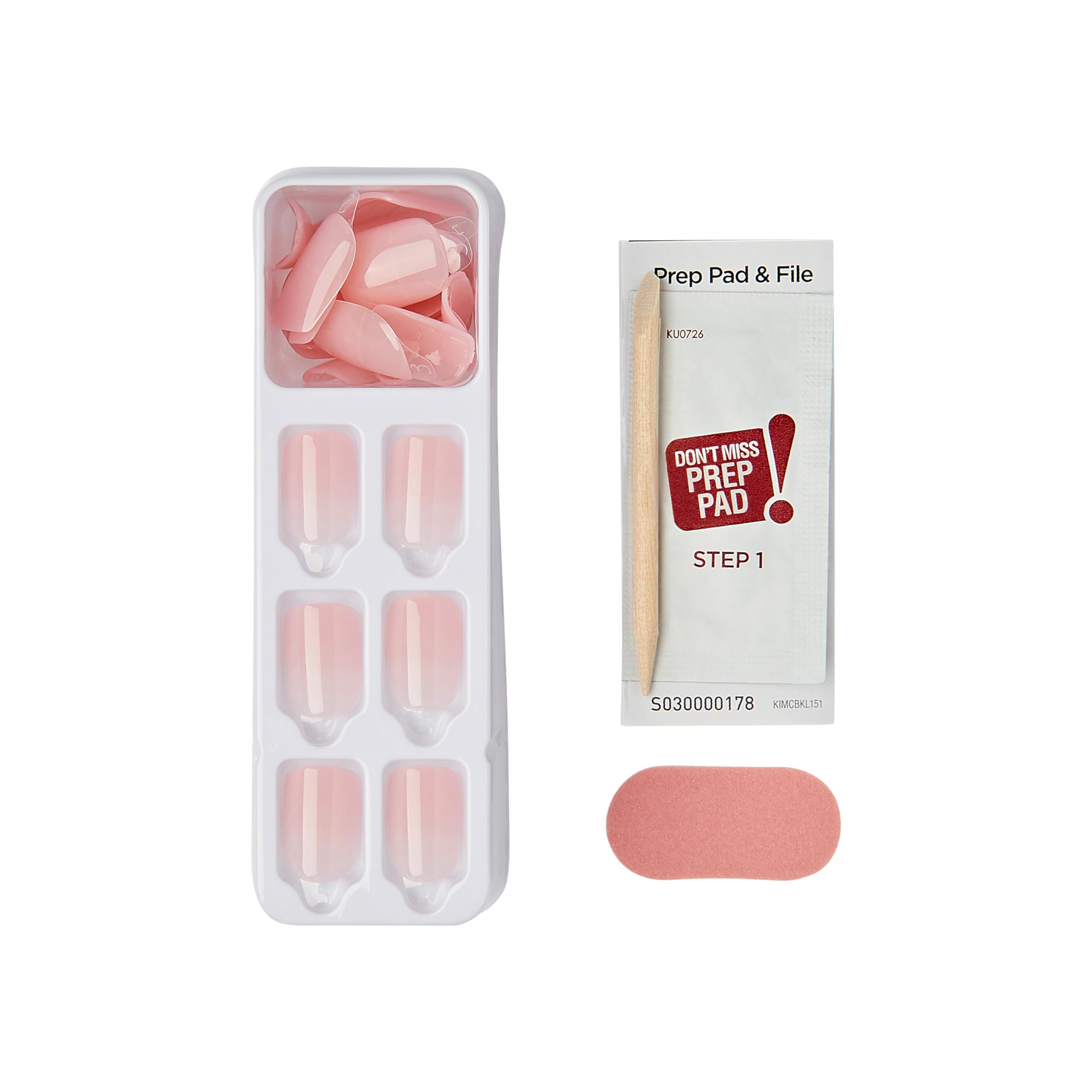 Palillo de manicura incluido para ajustar y colocar uñas con precisión