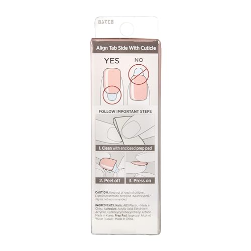 imPRESS Peevish Pink squoval nails worn on hand for comfortable, salon-like look.
