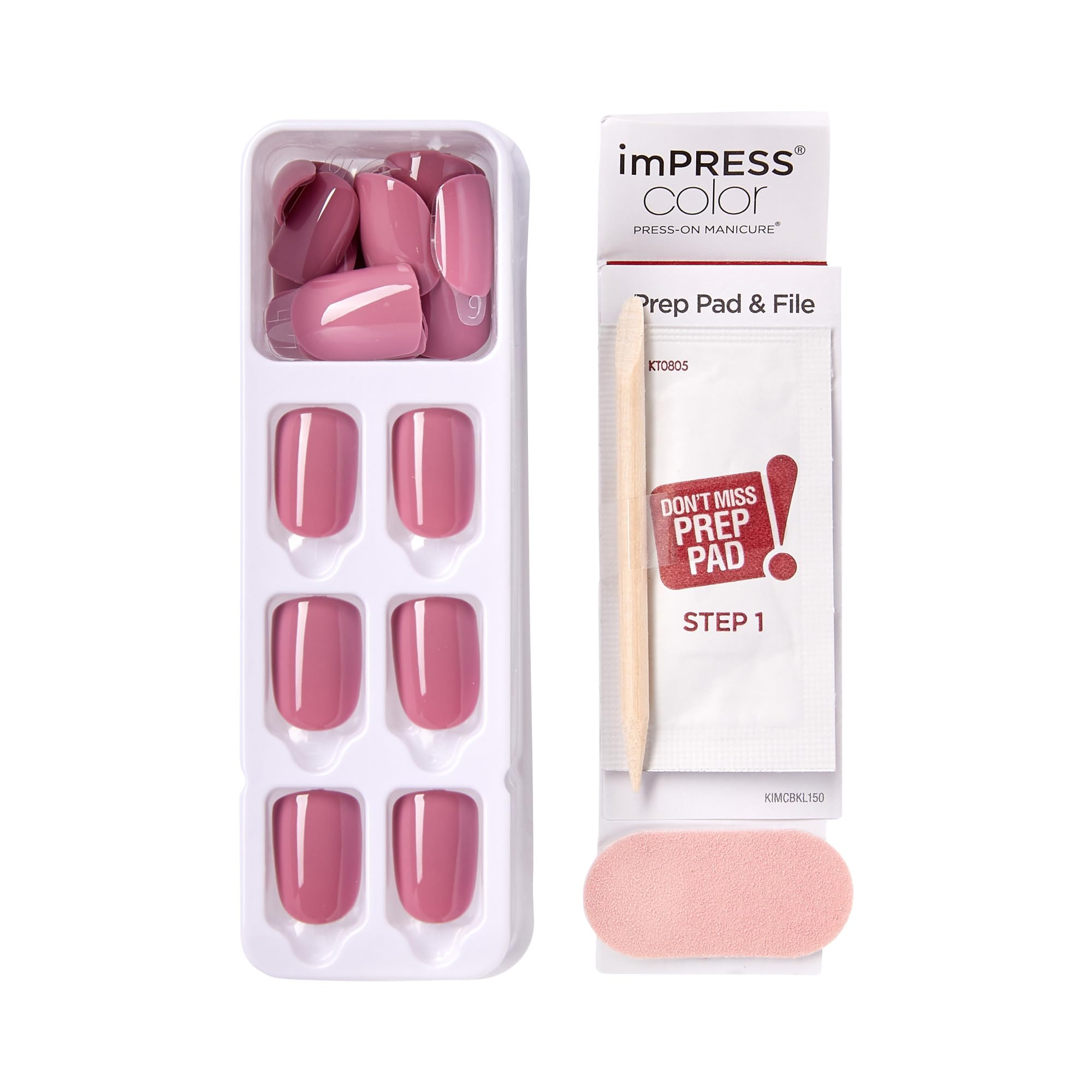 imPRESS prep pad and mini file included for fast prep