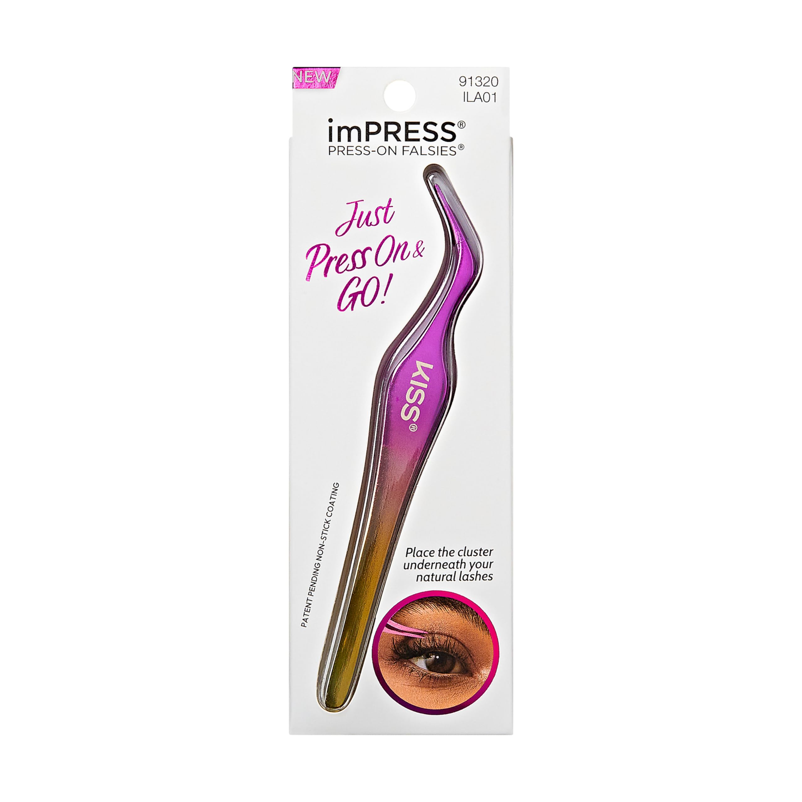 imPRESS press-on falsies precision applicator closeup for easy lash placement.
