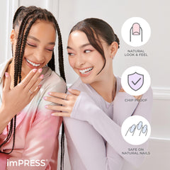 imPRESS press-on nails showing no glue needed for easy application