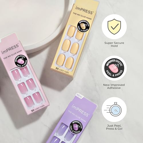 impress PureFit technology thin profile shown on nails for comfortable wear