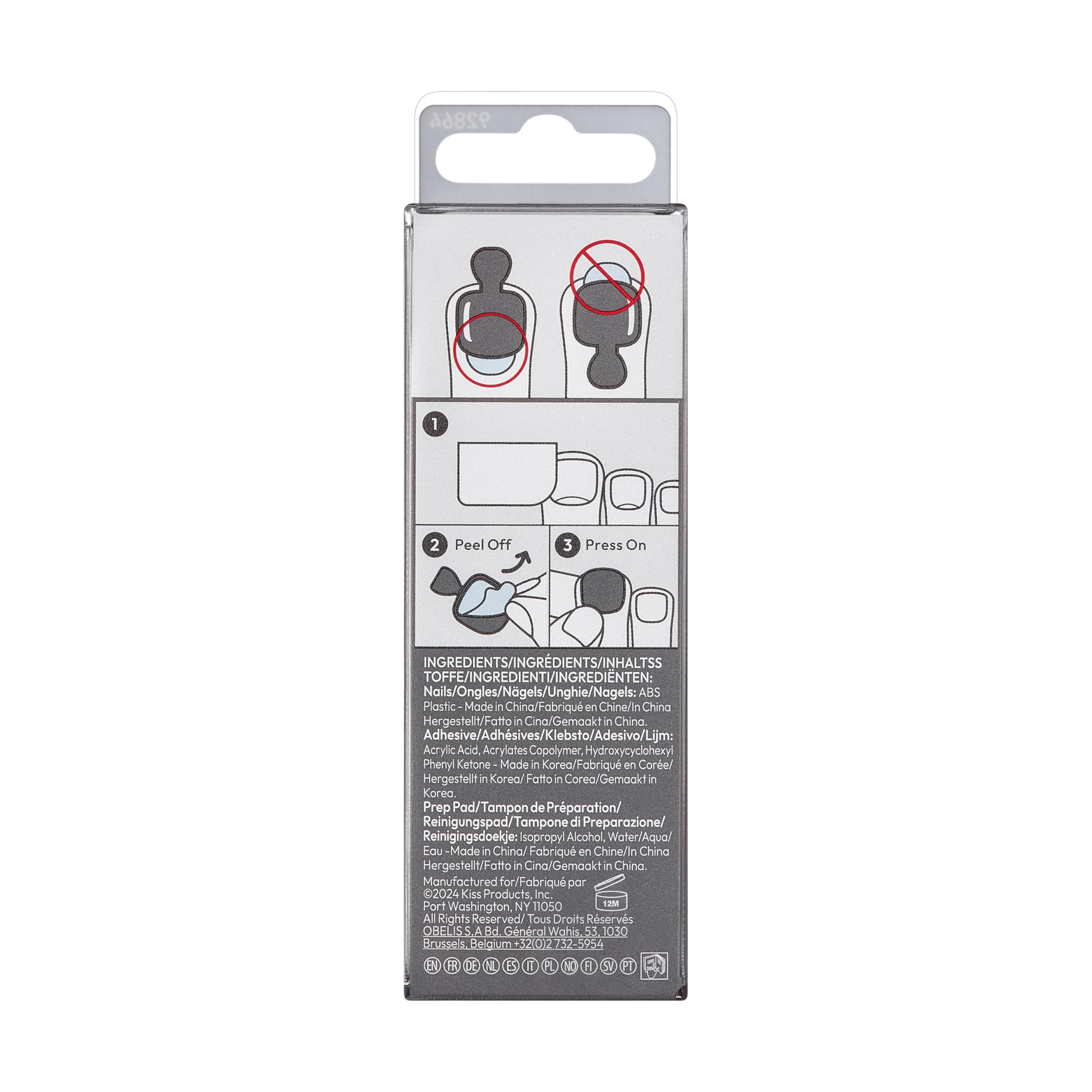 imPRESS Ride With Me kit includes 24 press-on toenails and tools for at-home pedicure