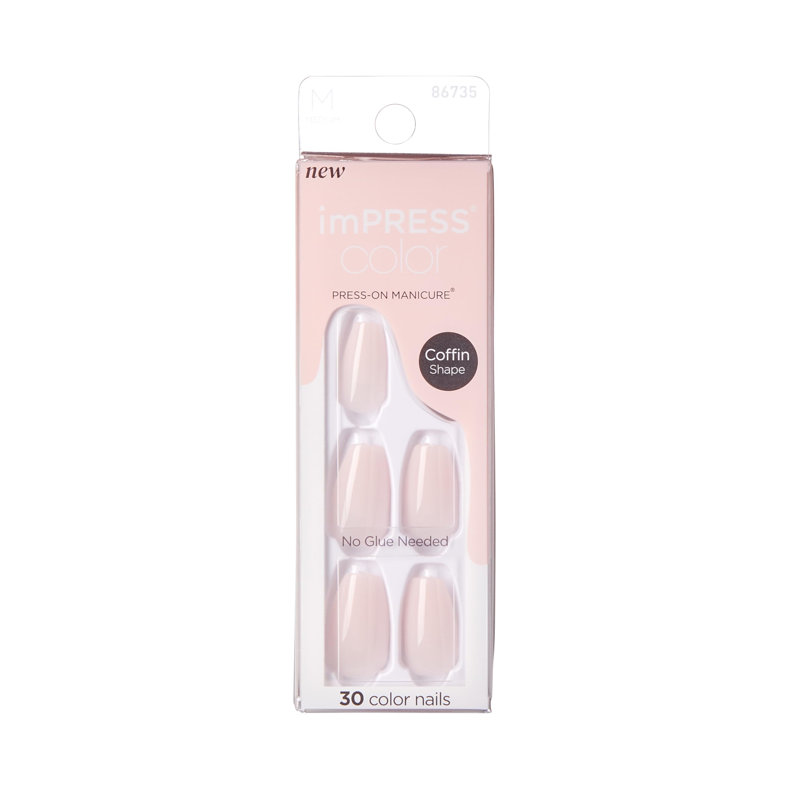 Uñas imPRESS Serendipity en rosa para un look profesional sin esmalte