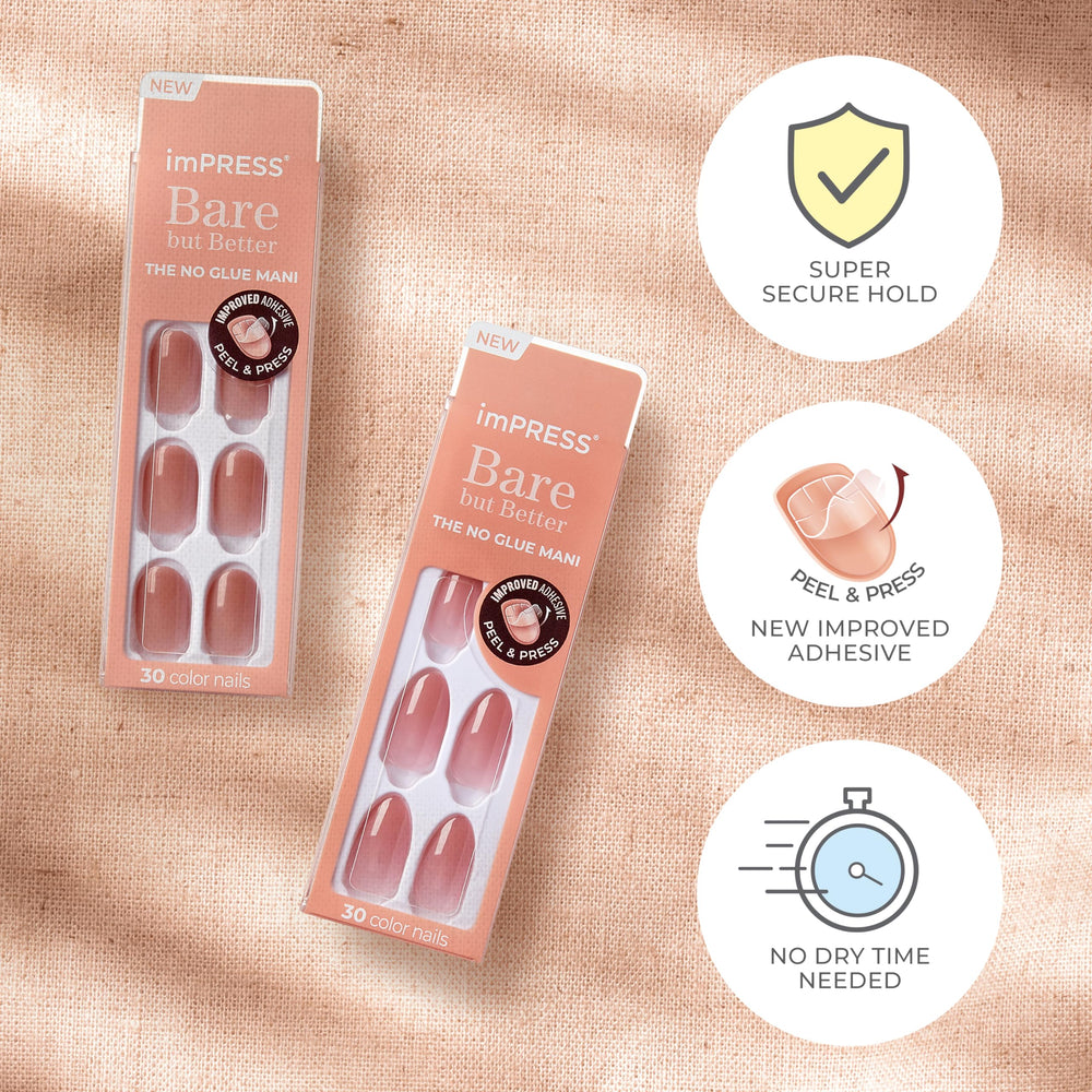 imPRESS Serenity swatches show color range for nude manicures.